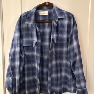 Abercrombie & Fitch Navy Checkered Men's Shirt
